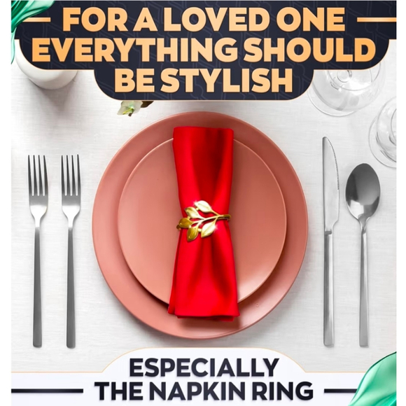 Gold Napkin Rings Set of 20 - Napkin Rings - Picture 7 of 9